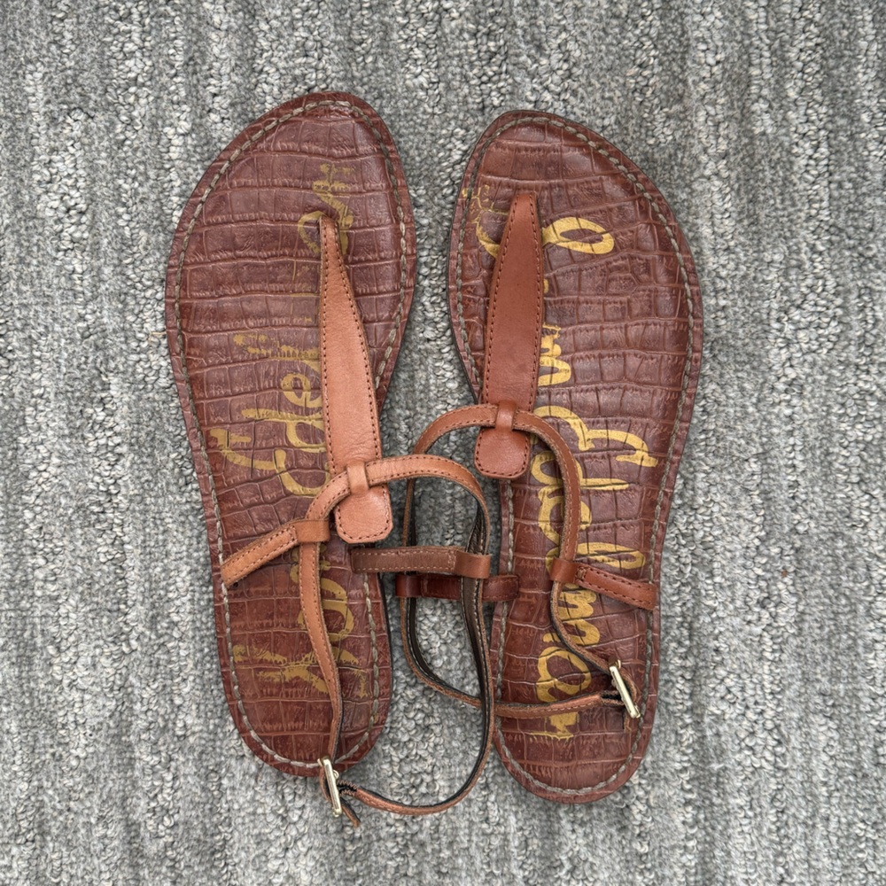 Sam Edelman Gigi Sandals, Tan, Size 7